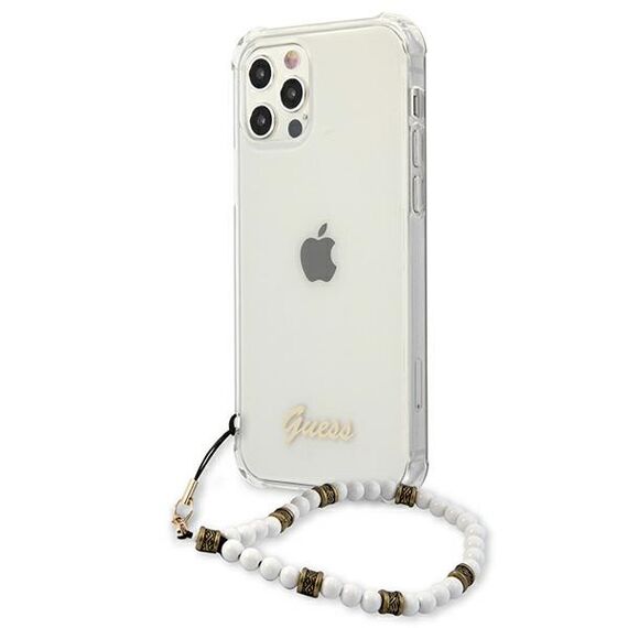 Guess GUHCP12LKPSWH iPhone 12 Pro Max 6.7" Transparent Hardcase White Pearl | Techbox