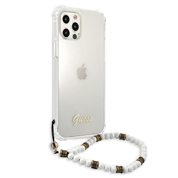 Guess GUHCP12LKPSWH iPhone 12 Pro Max 6.7" Transparent Hardcase White Pearl | Techbox