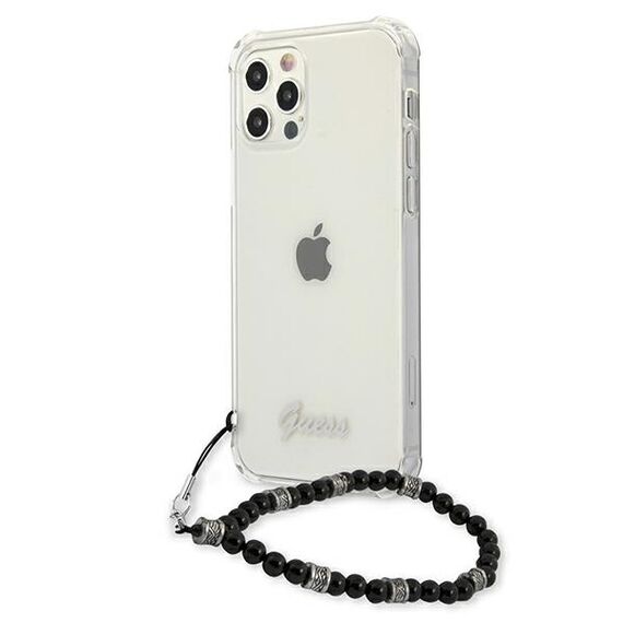 Guess GUHCP12MKPSBK iPhone 12/12 Pro 6.1" Transparent hardcase Black Pearl | Techbox