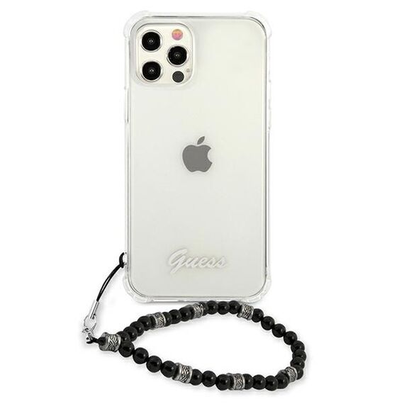 Guess GUHCP12MKPSBK iPhone 12/12 Pro 6.1" Transparent hardcase Black Pearl | Techbox