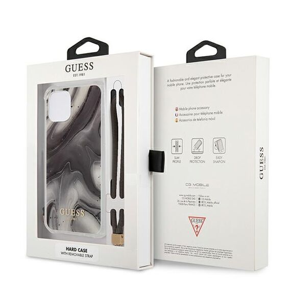Guess GUHCP12SKSMAGR iPhone 12 mini 5,4 "gray / gray hardcase Marble Collection - Apple Cases - Cases - Techbox