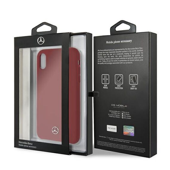 Mercedes MEHCI61SILRE iPhone Xr czerwony/red hardcase Silicone Line | Techbox
