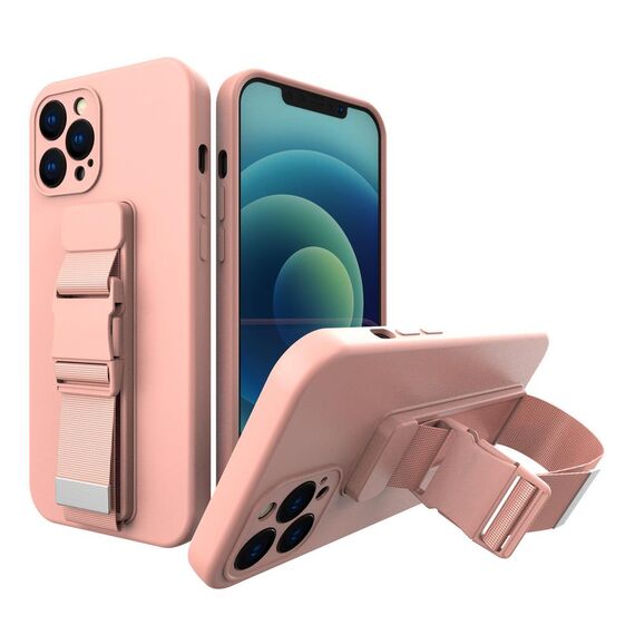 Rope case gel case with a chain lanyard bag lanyard iPhone XR pink | Techbox