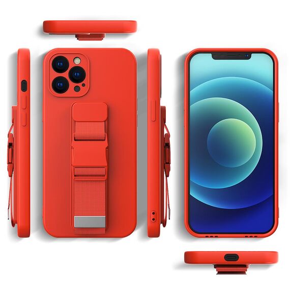 Rope case gel case with a chain lanyard bag lanyard iPhone 12 Pro light blue | Techbox
