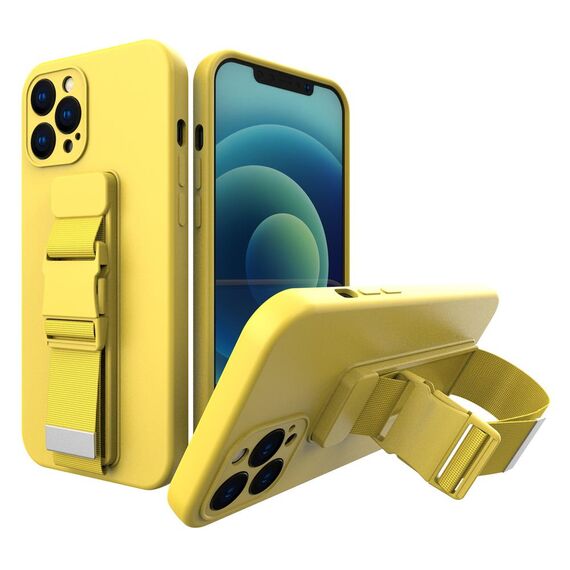 Rope case gel case with a lanyard chain bag lanyard Samsung Galaxy A42 5G yellow | Techbox