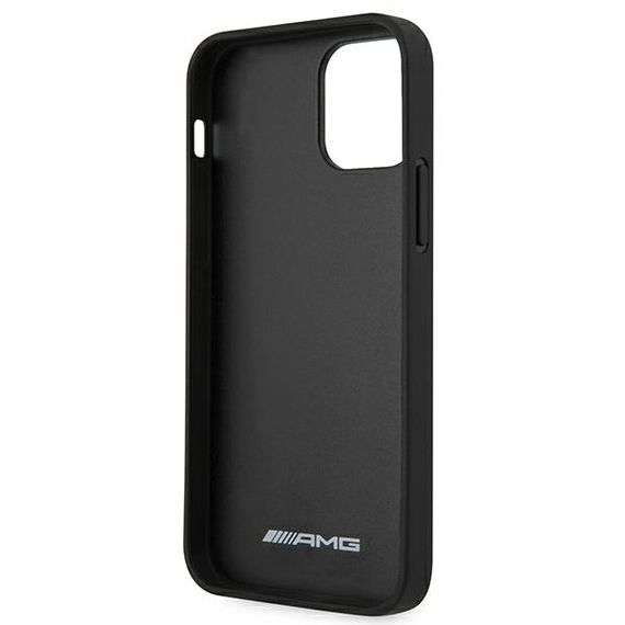 AMG AMHCP12LDOLBK iPhone 12 Pro Max 6,7" czarny/black hardcase Leather Hot Stamped | Techbox