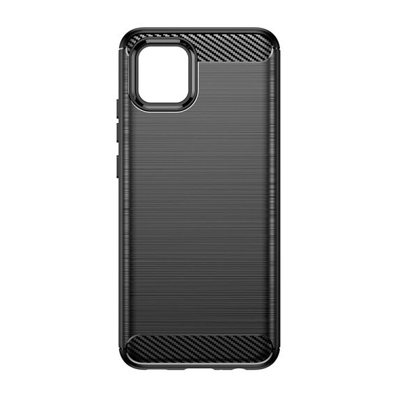 Carbon Case Flexible Cover TPU Case for Samsung A03S EU (166.5) black - Samsung Cases - Cases - Techbox