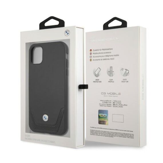 Etui BMW BMHCN61RSWPK iPhone 11 6,1" / Xr czarny/black hardcase Leather Perforate | Techbox