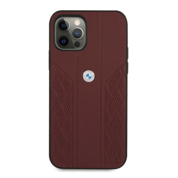 Etui BMW BMHCP12LRSPPR iPhone 12 Pro Max 6,7" czerwony/red hardcase Leather Curve Perforate - Apple Cases - Cases - Techbox