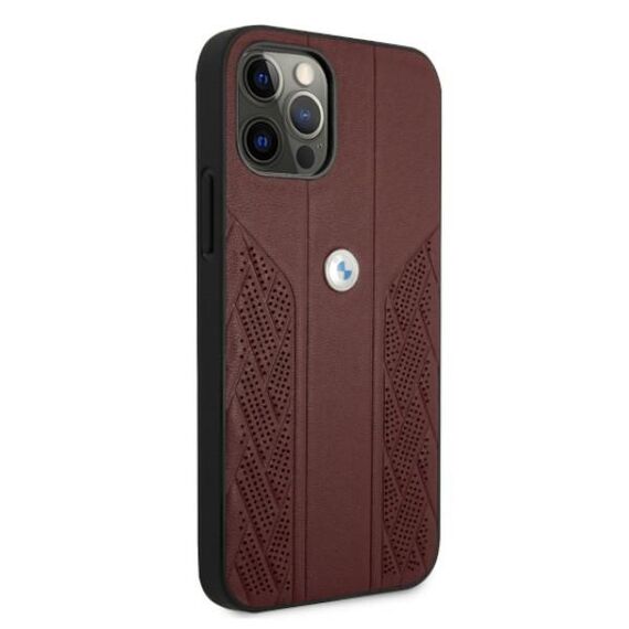 Etui BMW BMHCP12MRSPPR iPhone 12/12 Pro 6,1" czerwony/red hardcase Leather Curve Perforate | Techbox