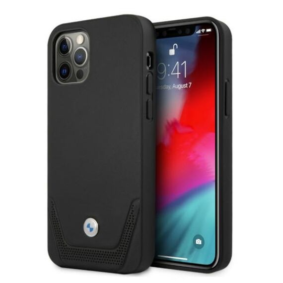 Etui BMW BMHCP12MRSWPK iPhone 12/12 Pro 6,1" czarny/black hardcase Leather Perforate - Apple Cases - Cases - Techbox