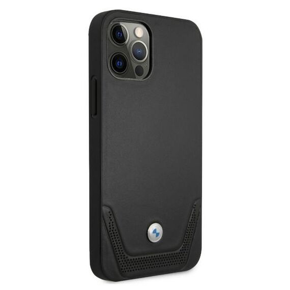 Etui BMW BMHCP12MRSWPK iPhone 12/12 Pro 6,1" czarny/black hardcase Leather Perforate - Apple Cases - Cases - Techbox