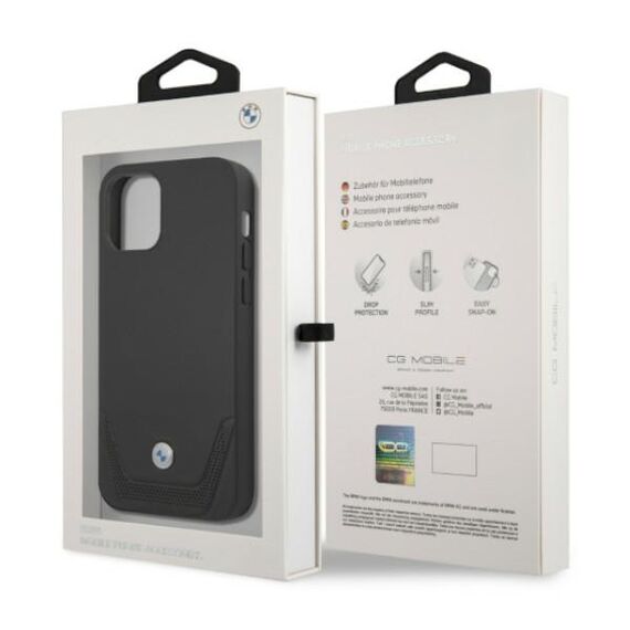 Etui BMW BMHCP12MRSWPK iPhone 12/12 Pro 6,1" czarny/black hardcase Leather Perforate - Apple Cases - Cases - Techbox