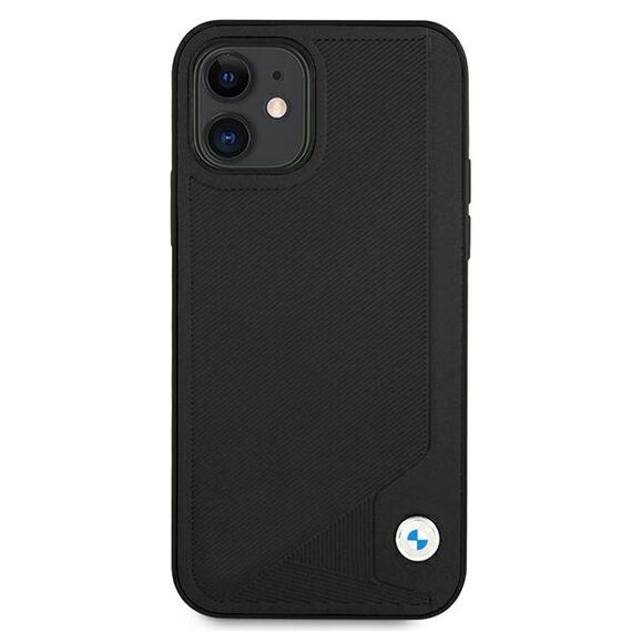Etui BMW BMHCP12SRCDPK iPhone 12 mini 5,4" czarny/black hardcase Leather Deboss - Apple Cases - Cases - Techbox