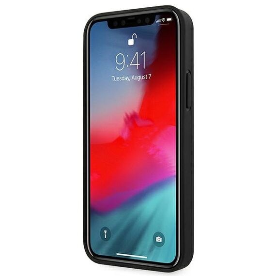 Ferrari FEOMSHCP12LBK iPhone 12 Pro Max black / black hardcase Off Track Leather Nylon Stripe - Apple Cases - Cases - Techbox