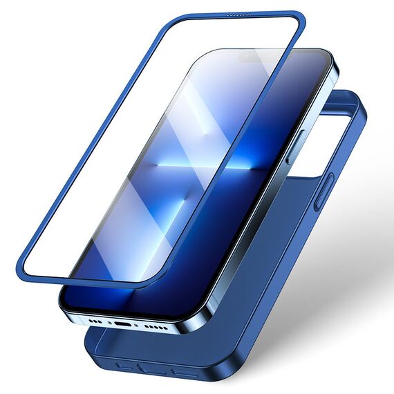 Joyroom 360 Full Case front and back cover for iPhone 13 Pro Max + tempered glass screen protector blue (JR-BP928 blue) | Techbox