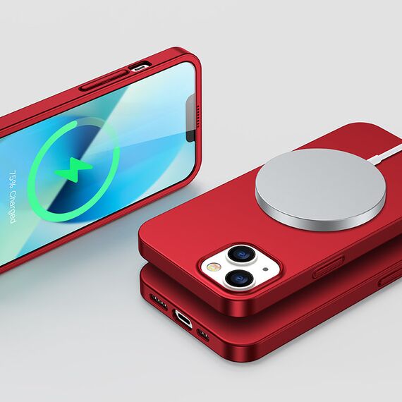 Joyroom 360 Full Case front and back cover for iPhone 13 + tempered glass screen protector red (JR-BP927 red) | Techbox