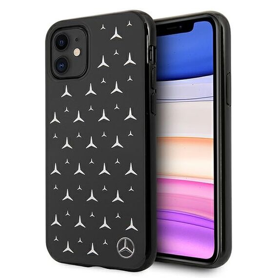 Mercedes MEHCN61ESPBK iPhone 11 6,1" / Xr czarny/black hardcase Silver Stars Pattern | Techbox