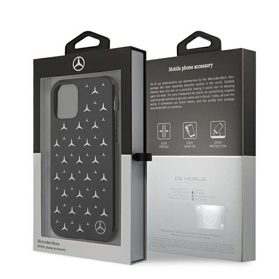 Mercedes MEHCN61ESPBK iPhone 11 6,1" / Xr czarny/black hardcase Silver Stars Pattern | Techbox