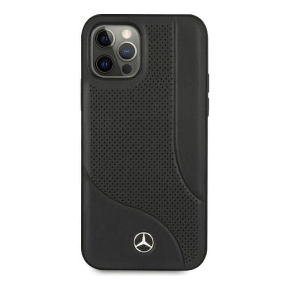 Mercedes MEHCP12LCDOBK iPhone 12 Pro Max 6,7" czarny/black hardcase Leather Perforated Area | Techbox