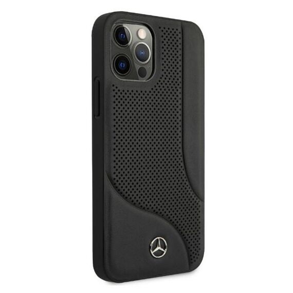 Mercedes MEHCP12LCDOBK iPhone 12 Pro Max 6,7" czarny/black hardcase Leather Perforated Area | Techbox