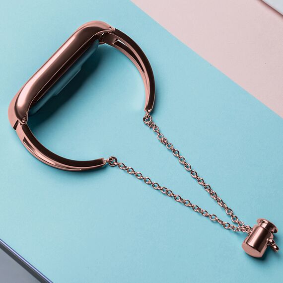 Replacment metal band bracelet strap for Xiaomi Mi Band 6 / 5 / 4 / 3 pink - Accessories - Smartwatches & Accessories - Techbox