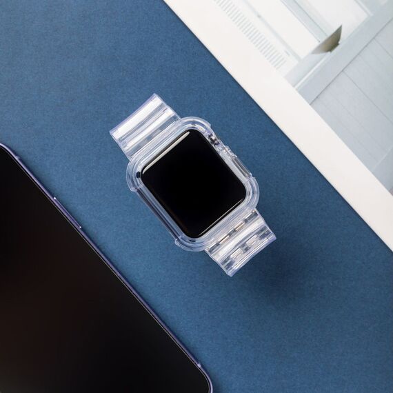 Silicone Band Strap Bracelet Case Strap Light Set for Apple Watch 40mm - Blue | Techbox