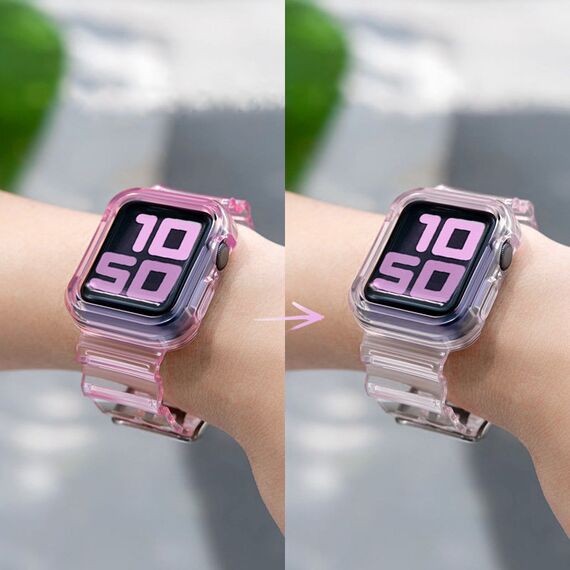Silicone Band Strap Bracelet Case Strap Light Set for Apple Watch 40mm - Purple | Techbox