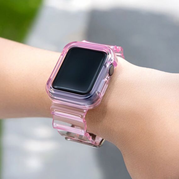 Silicone Band Strap Bracelet Case Strap Light Set for Apple Watch 40mm - Red | Techbox