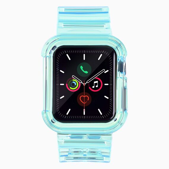 Silicone Band Strap Bracelet Case Strap Light Set for Apple Watch 42mm - Blue | Techbox