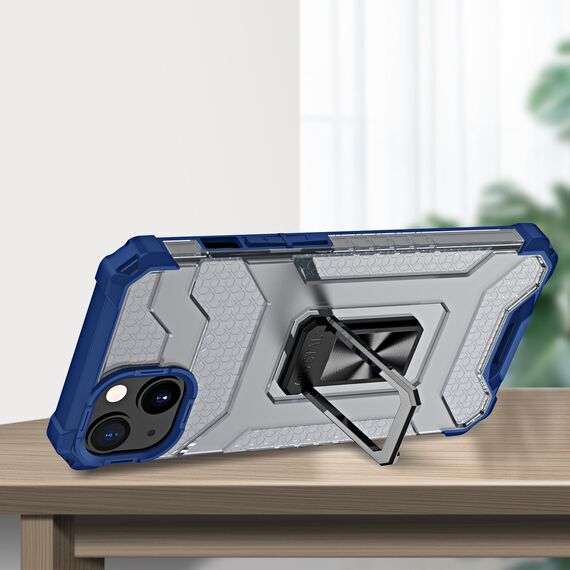 Crystal Ring Case Kickstand Tough Rugged Cover for iPhone 13 mini blue | Techbox