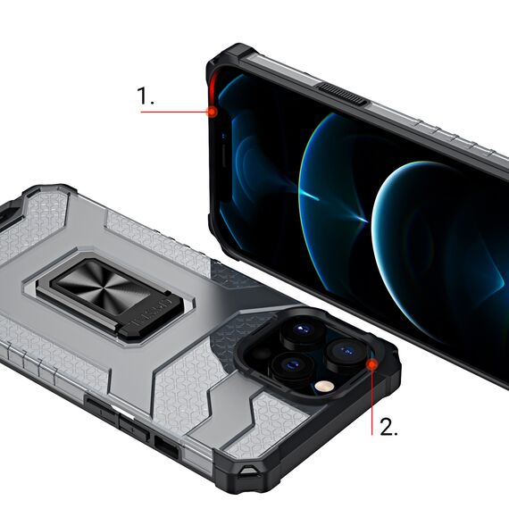 Crystal Ring Case Kickstand Tough Rugged Cover for iPhone 13 Pro Max blue | Techbox
