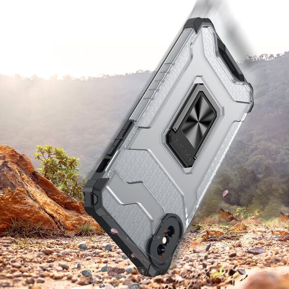 Crystal Ring Case Kickstand Tough Rugged Cover for iPhone XS Max red | Techbox