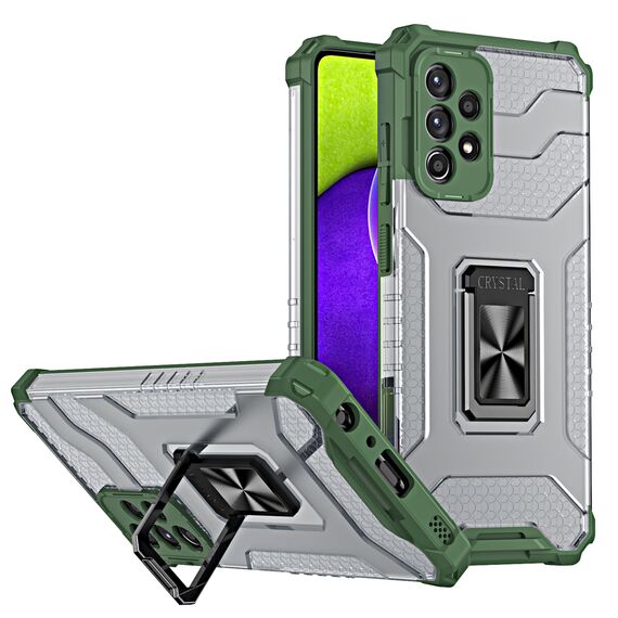 Crystal Ring Case Kickstand Tough Rugged Cover for Samsung Galaxy A72 4G green | Techbox