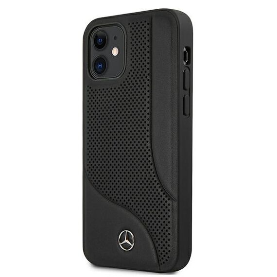 Mercedes MEHCP12SCDOBK iPhone 12 mini 5,4" czarny/black hardcase Leather Perforated Area | Techbox