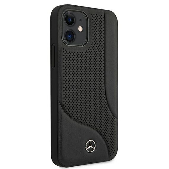 Mercedes MEHCP12SCDOBK iPhone 12 mini 5,4" czarny/black hardcase Leather Perforated Area | Techbox