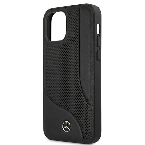 Mercedes MEHCP12SCDOBK iPhone 12 mini 5,4" czarny/black hardcase Leather Perforated Area | Techbox