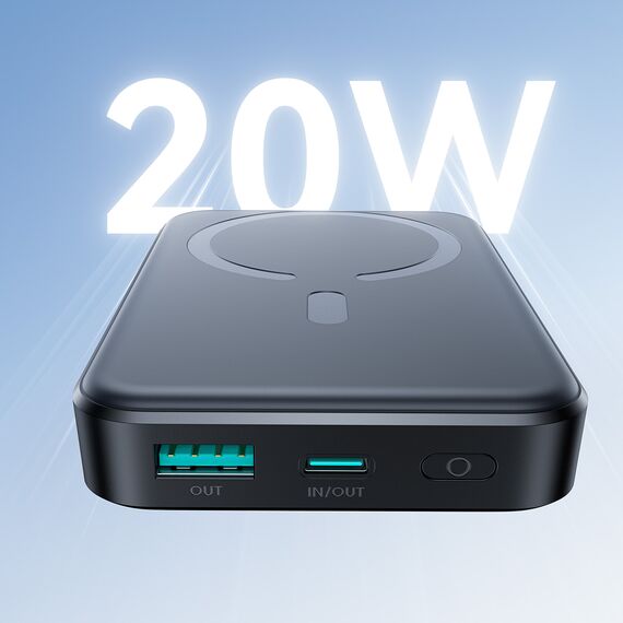 Powerbank Joyroom JR-W020 20W 10000mAh MagSafe + USB-C - USB-C cable 0.25m - black | Techbox