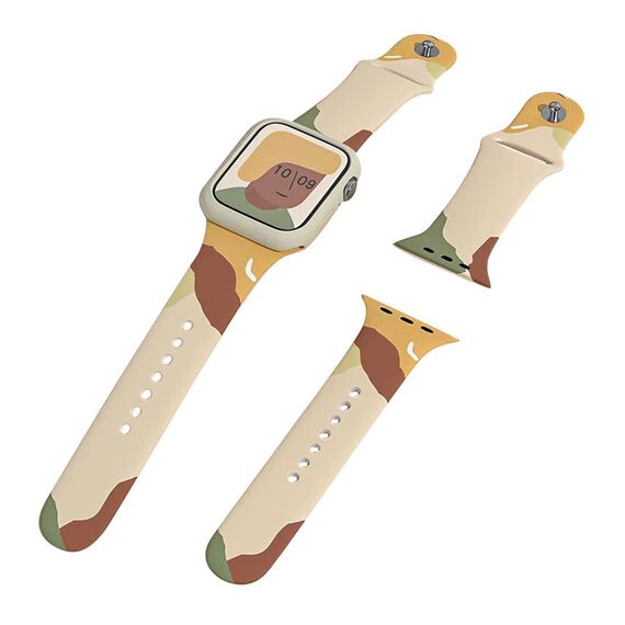 Silicone Strap Moro Watch Bracelet Band for Apple Watch 38 / 40 / 41 mm - Pattern 1 | Techbox