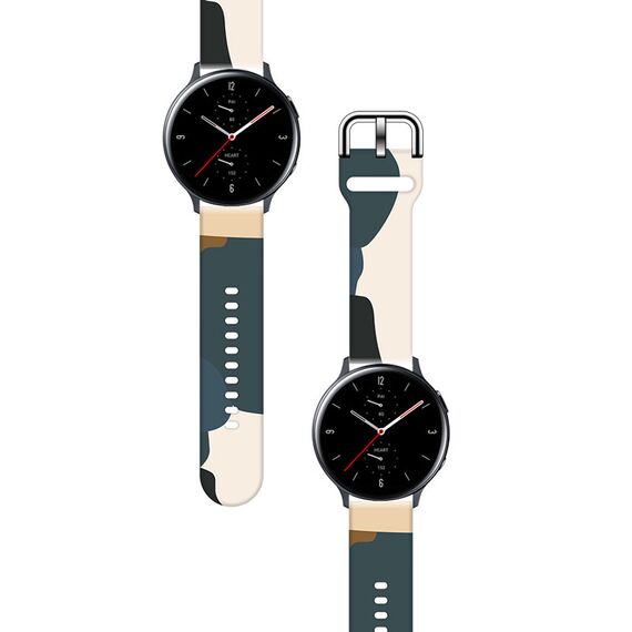 Strap Moro for Samsung Galaxy Watch 40 / 41 / 42 / 43 / 44 mm silicone bracelet watch band - pattern 13 | Techbox