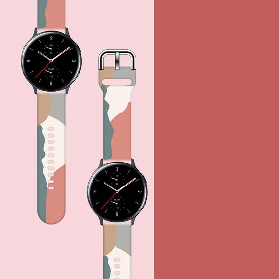 Strap Moro for Samsung Galaxy Watch 40 / 41 / 42 / 43 / 44 mm silicone bracelet watch band - pattern 15 | Techbox