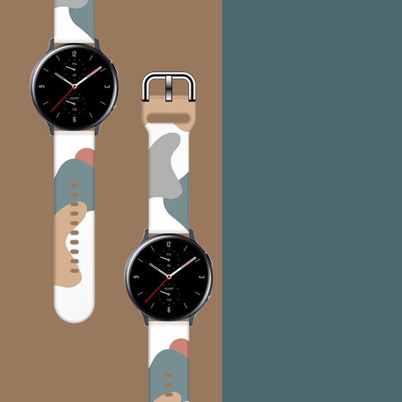 Strap Moro for Samsung Galaxy Watch 40 / 41 / 42 / 43 / 44 mm silicone bracelet watch band - pattern 2 | Techbox