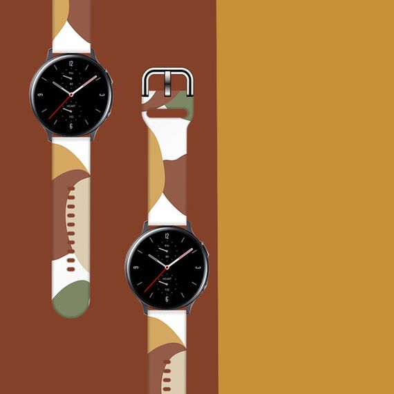 Strap Moro for Samsung Galaxy Watch 40 / 41 / 42 / 43 / 44 mm silicone bracelet watch band - pattern 4 | Techbox