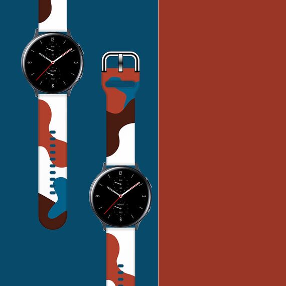 Strap Moro for Samsung Galaxy Watch 40 / 41 / 42 / 43 / 44 mm silicone bracelet watch band - pattern 8 | Techbox