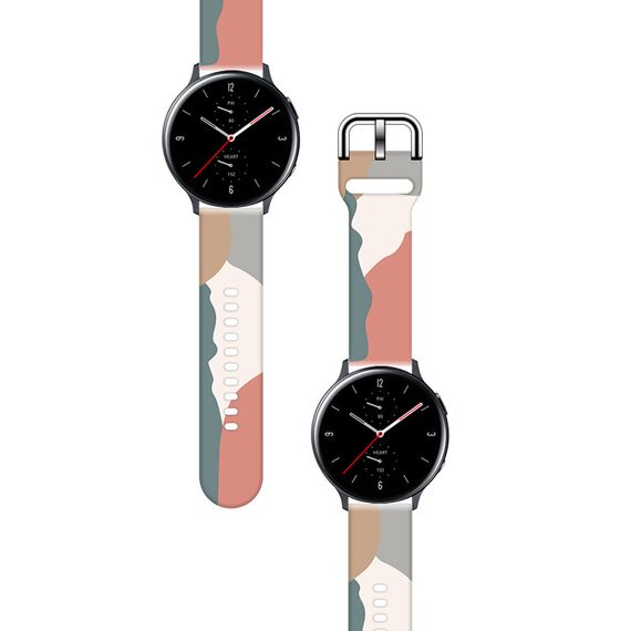 Strap Moro for Samsung Galaxy Watch 45 / 46 / 47 mm silicone bracelet watch band - pattern 15 | Techbox