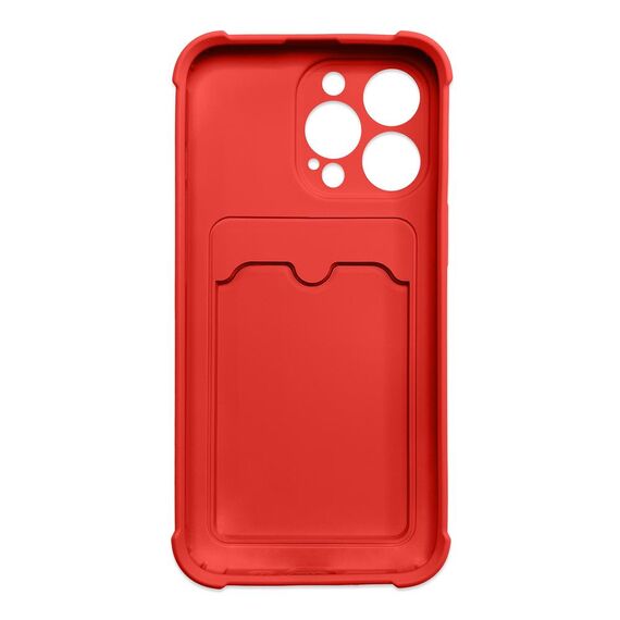 Card Armor Case Pouch Cover for iPhone 13 Pro Card Wallet Silicone Air Bag Armor Red | Techbox
