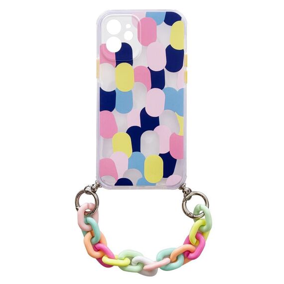 Color Chain Case gel flexible elastic case cover with a chain pendant for Samsung Galaxy S21+ 5G (S21 Plus 5G) multicolour  (1) | Techbox
