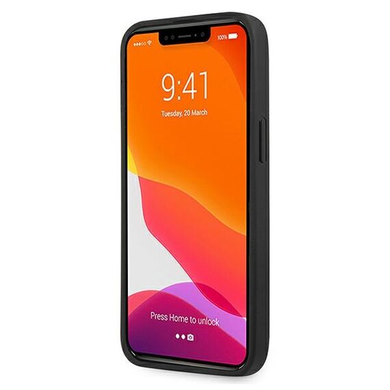 AMG AMHCP13LGSEBK iPhone 13 Pro / 13 6,1" czarny/black hardcase Leather Debossed Lines | Techbox