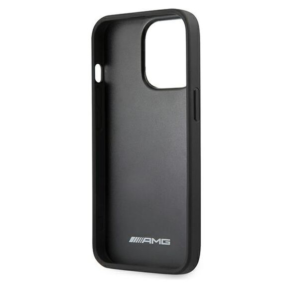 AMG AMHCP13LGSEBK iPhone 13 Pro / 13 6,1" czarny/black hardcase Leather Debossed Lines | Techbox