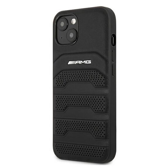 AMG AMHCP13SGSEBK iPhone 13 mini 5,4" czarny/black hardcase Leather Debossed Lines | Techbox